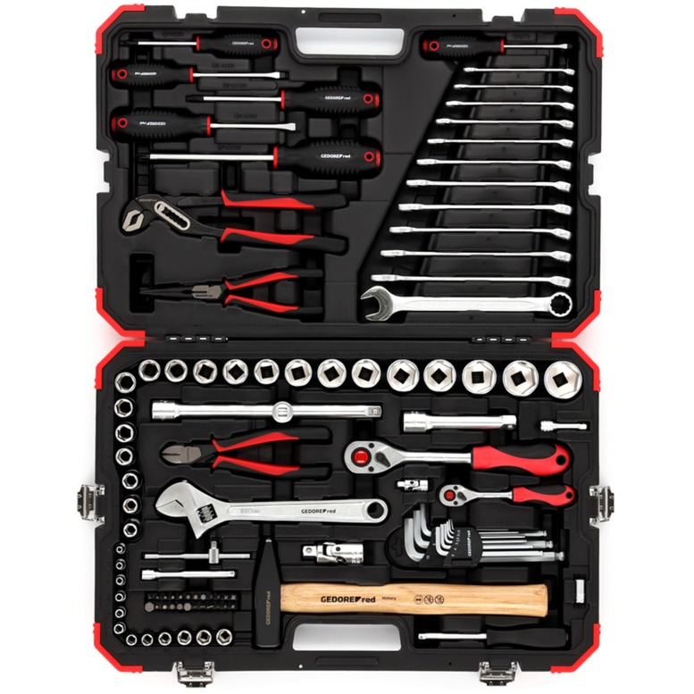 Gedore red Werkzeug- und Steckschlüssel-Satz 1/4" + 1/2"