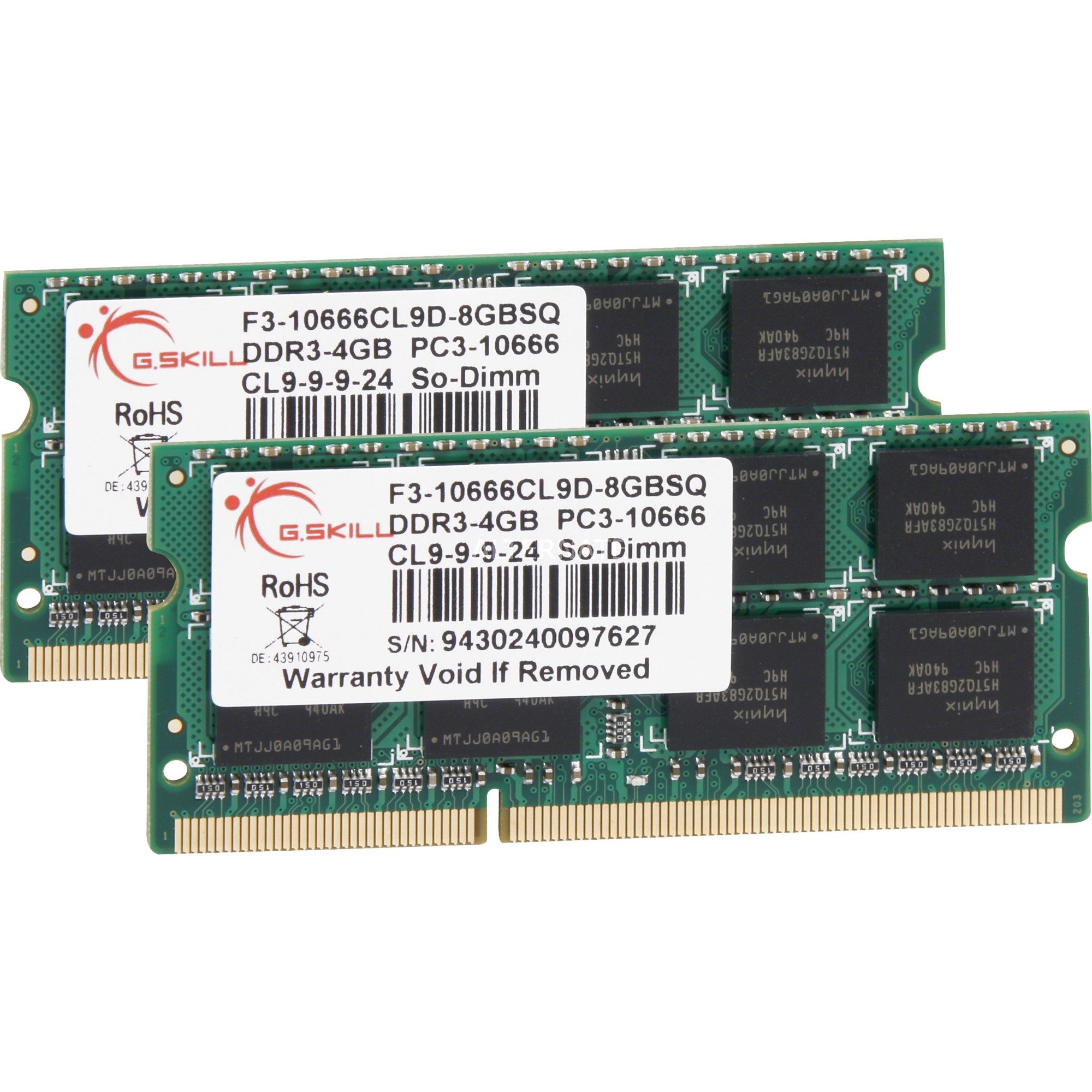 G.Skill SO-DIMM 8 GB DDR3-1333 (2x 4 GB) Dual-Kit