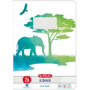Herlitz Heft A4 16 Blatt Lineatur 26 GREENline Elefant