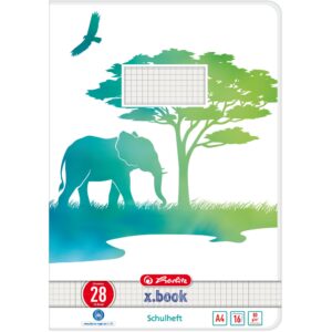 Herlitz Heft A4 16 Blatt Lineatur 28 GREENline Elefant