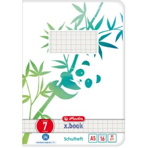 Herlitz Schulheft A5 16 Blatt Lineatur 07 GREENline Panda