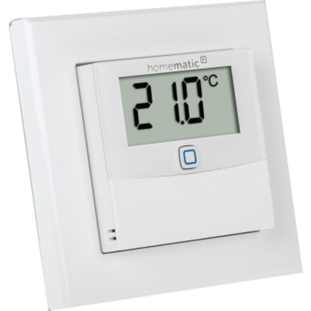 Homematic IP Smart Home Temperatur & Luftfeuchtigkeitssensor mit Display (HmIP-STHD)
