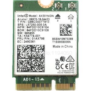 Intel® Wi-Fi 6 AX201 M.2 non vPro