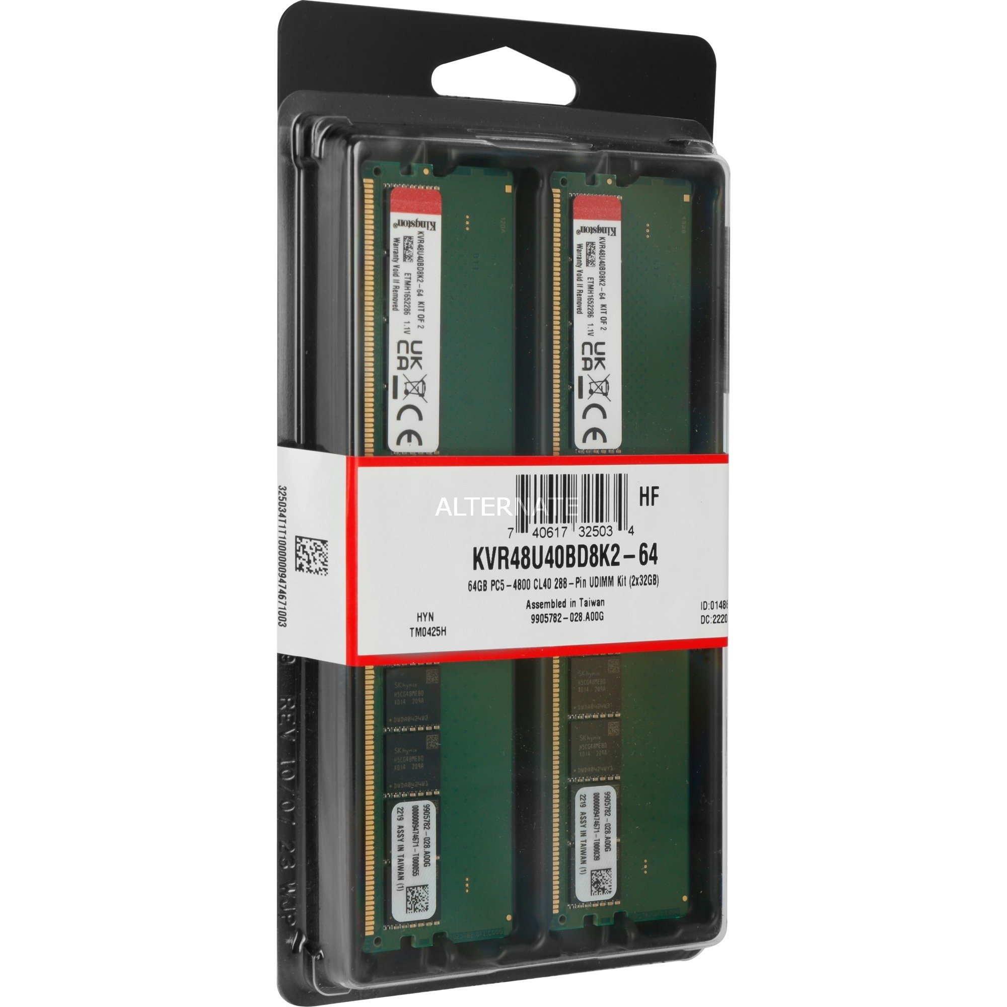 Kingston DIMM 64 GB DDR5-4800 (2x 32 GB) Dual-Kit