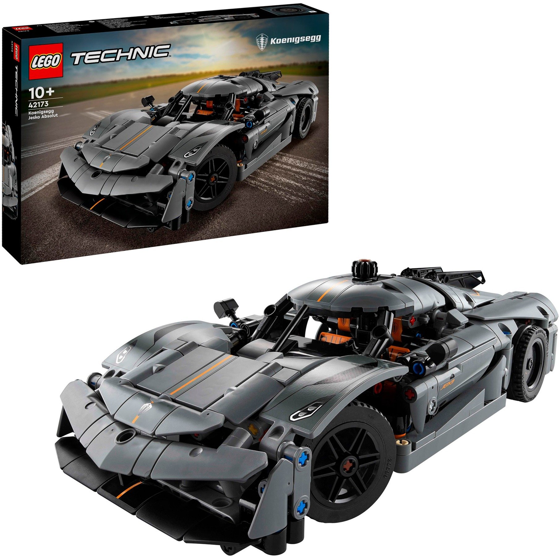Lego 42173 Technic Koenigsegg Jesko Absolut Supersportwagen in Grau