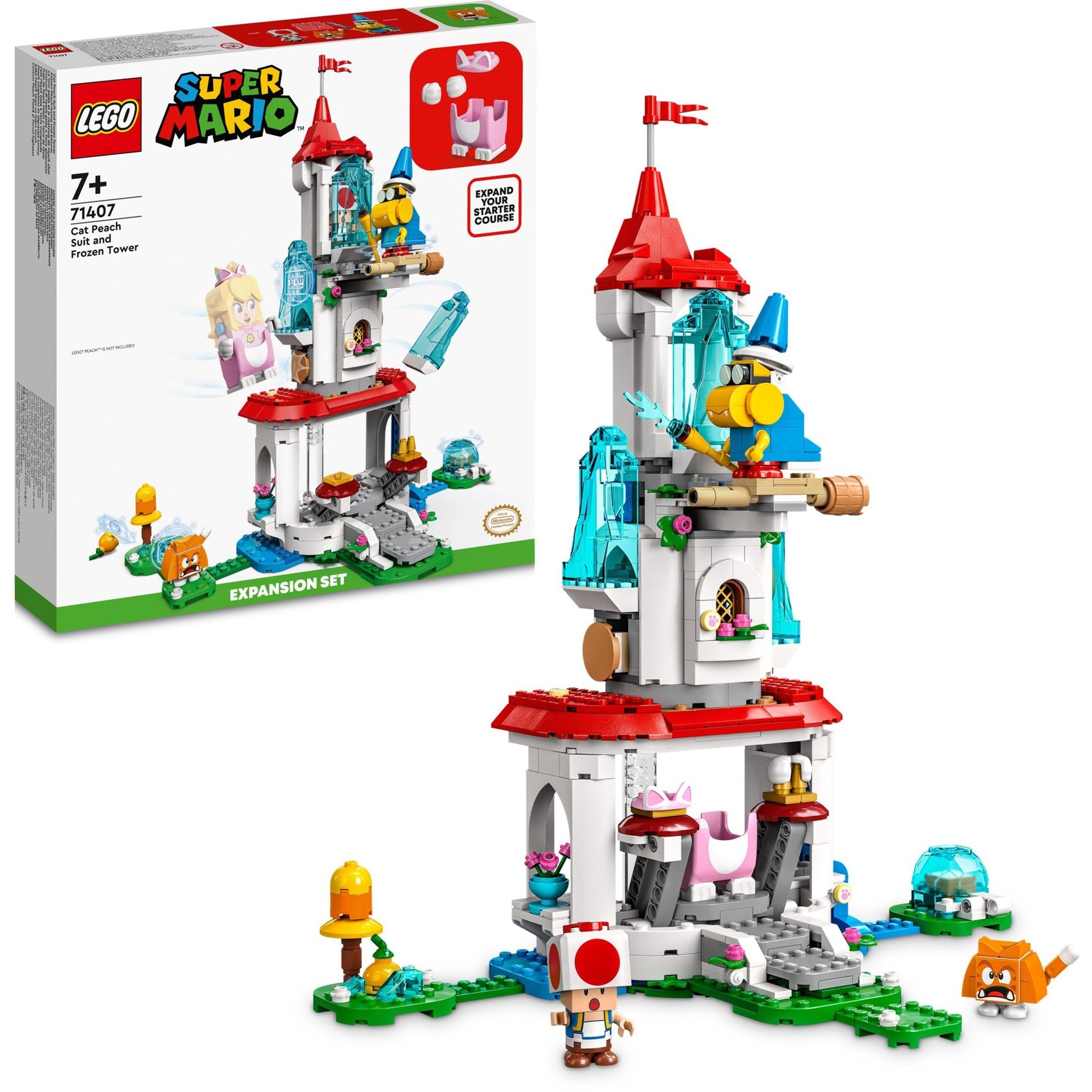 Lego 71407 Super Mario Katzen-Peach-Anzug und Eisturm – Erweiterungsset