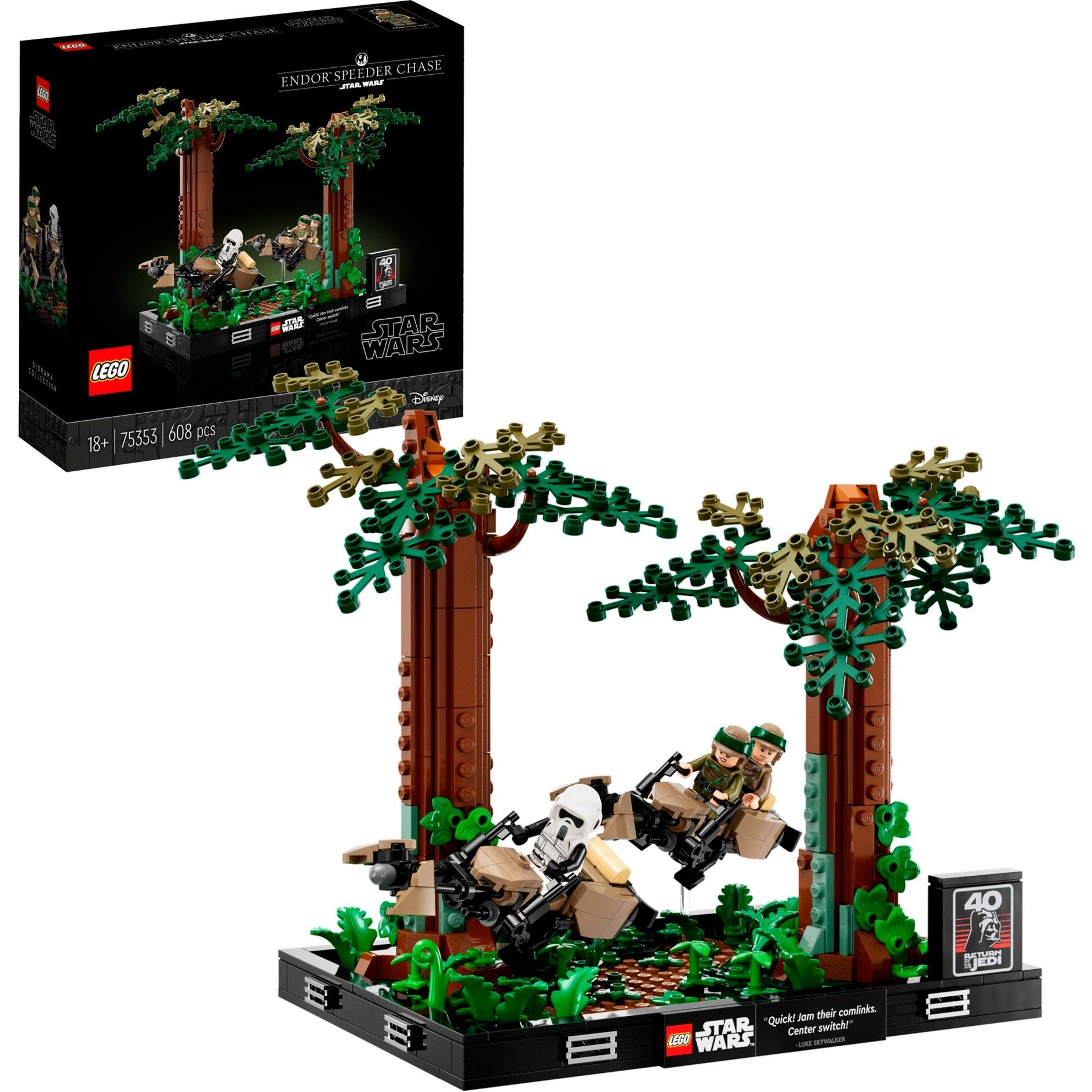 Lego 75353 Star Wars Verfolgungsjagd auf Endor - Diorama