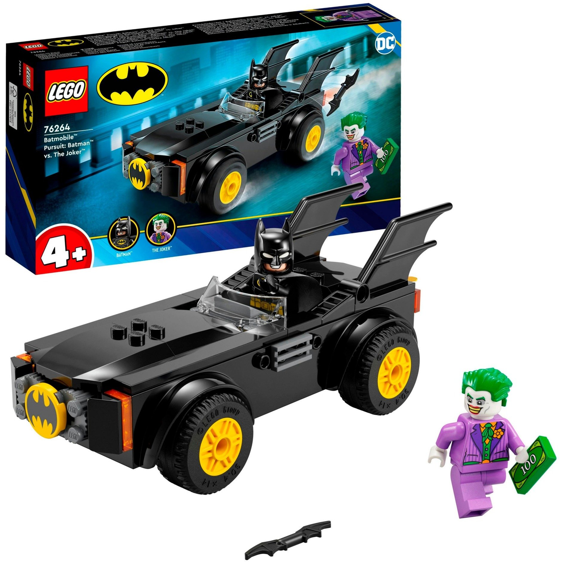 Lego 76264 DC Super Heroes Verfolgungsjagd im Batmobile: Batman vs. Joker