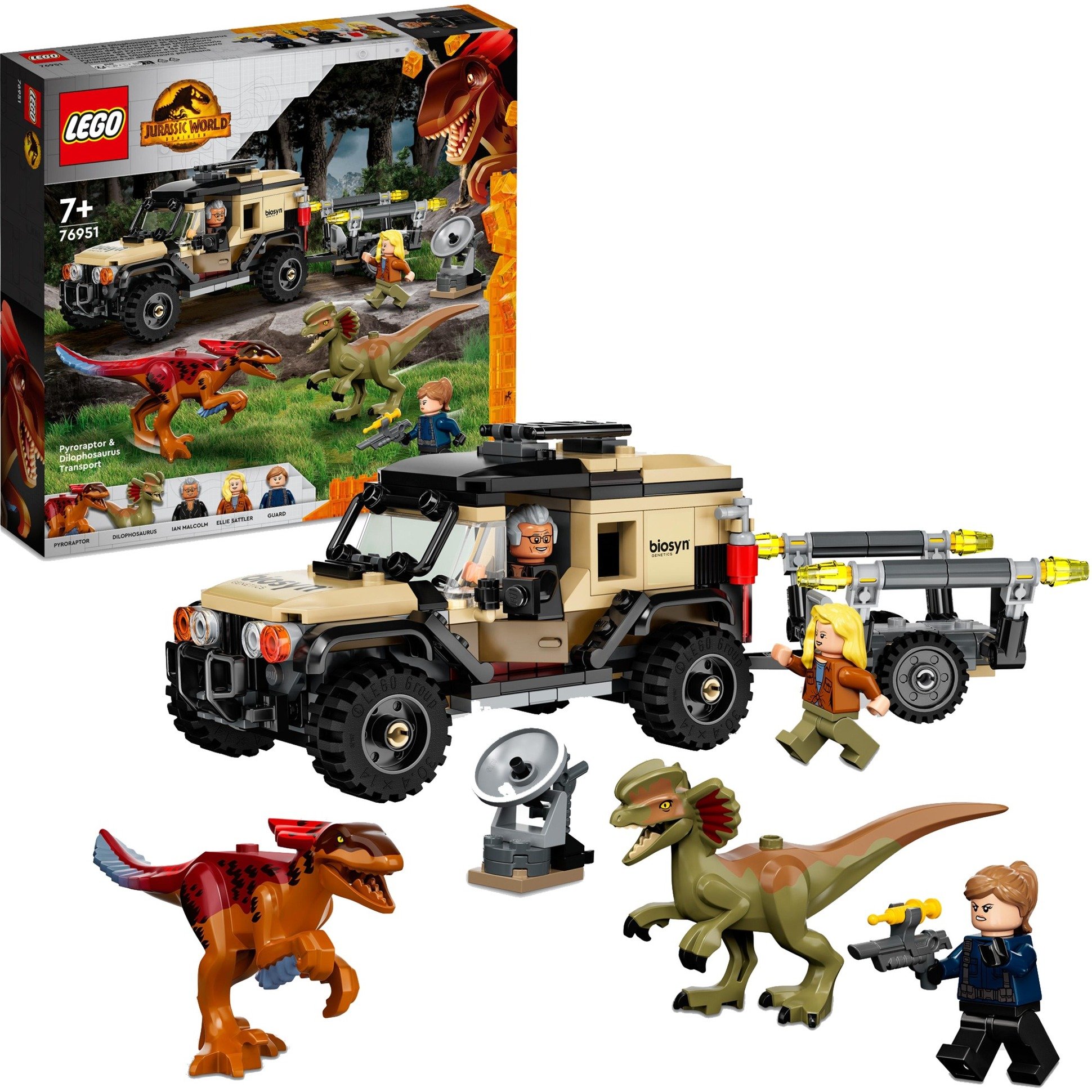Lego 76951 Jurassic World Pyroraptor & Dilophosaurus Transport