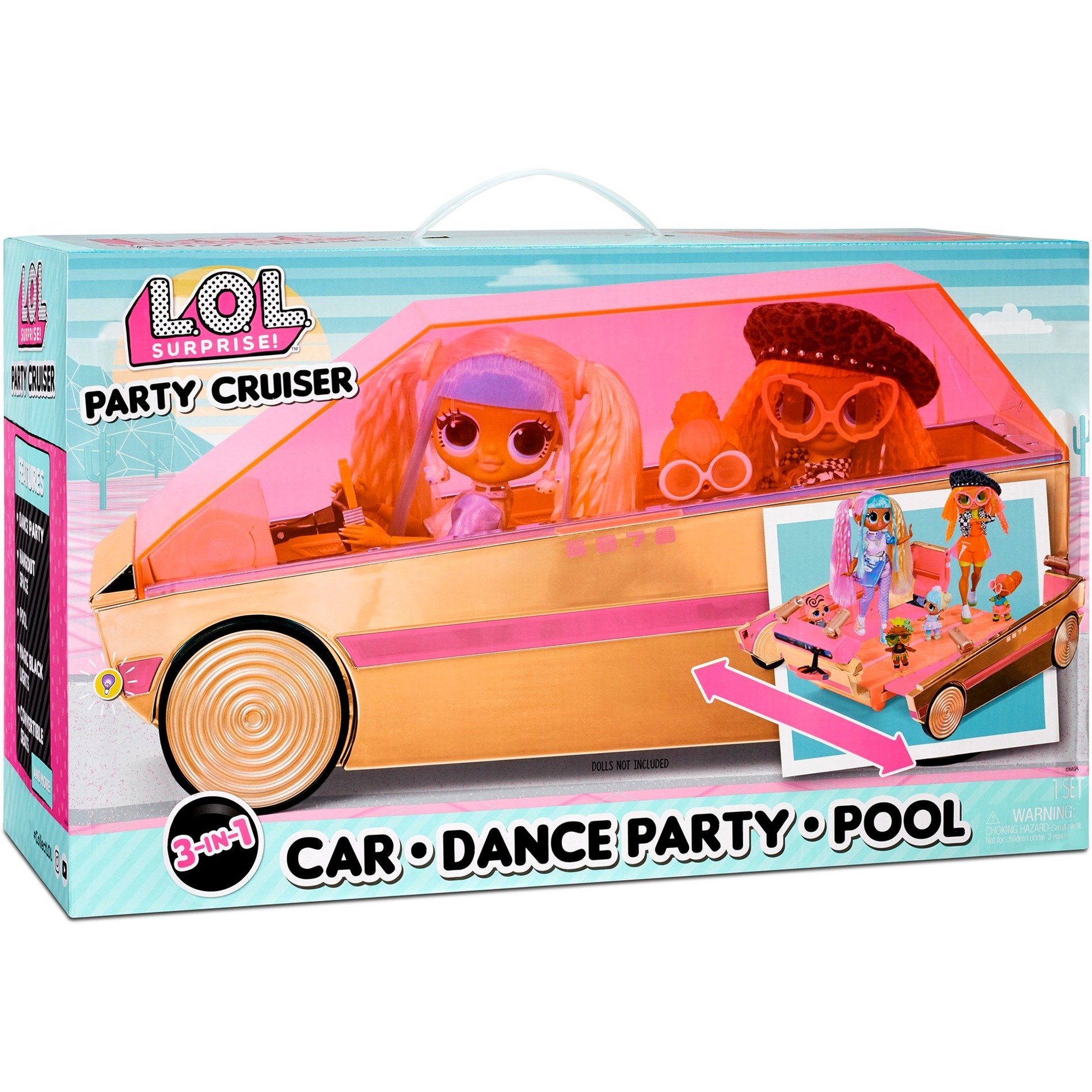 MGA Entertainment L.O.L. Surprise 3-in-1 Party Cruiser