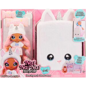 MGA Entertainment Na! Na! Na! Surprise 3-in-1 Backpack Bedroom Unicorn Whitney Sparkles