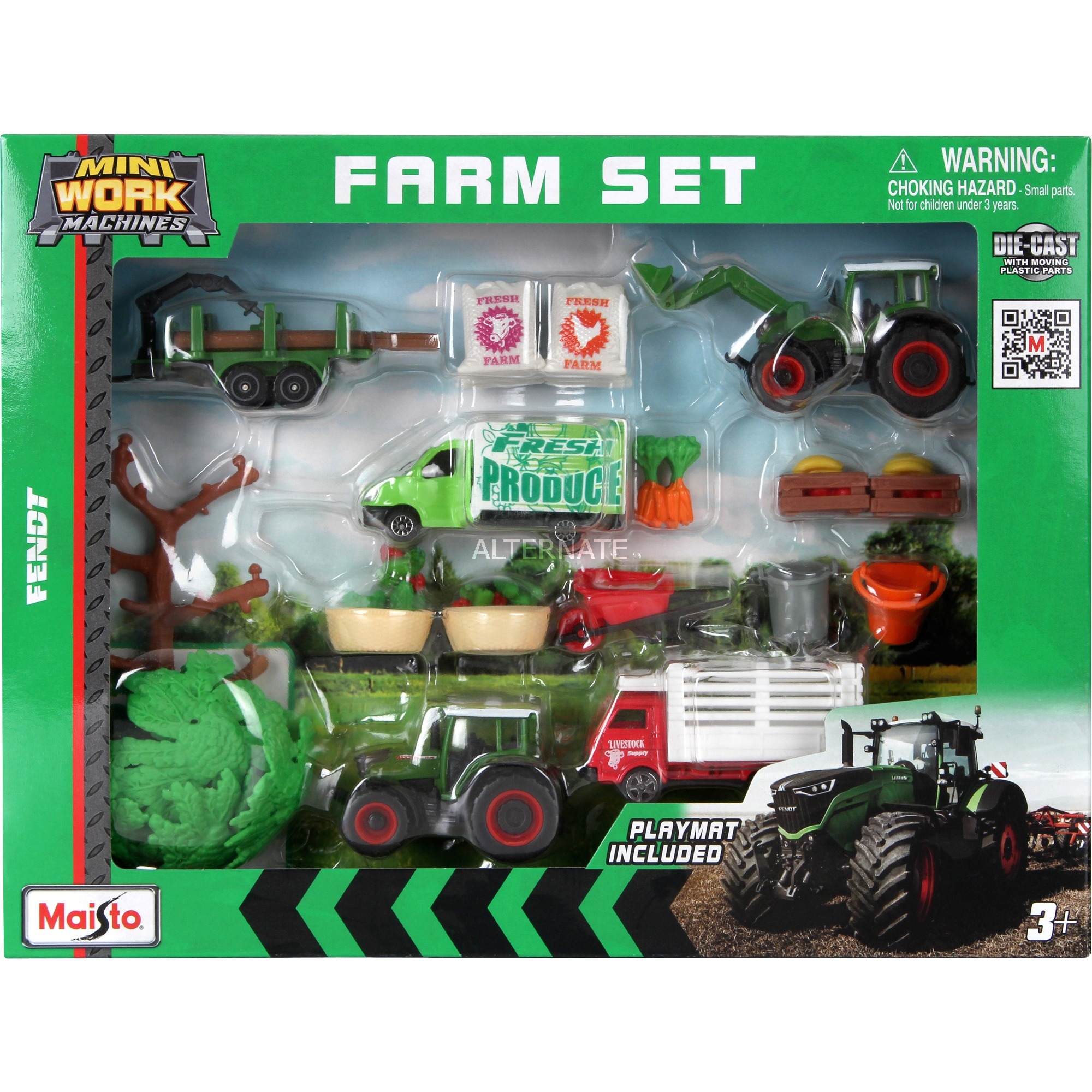 Maisto Mini Work Machines Fendt Super Farm Play-Set