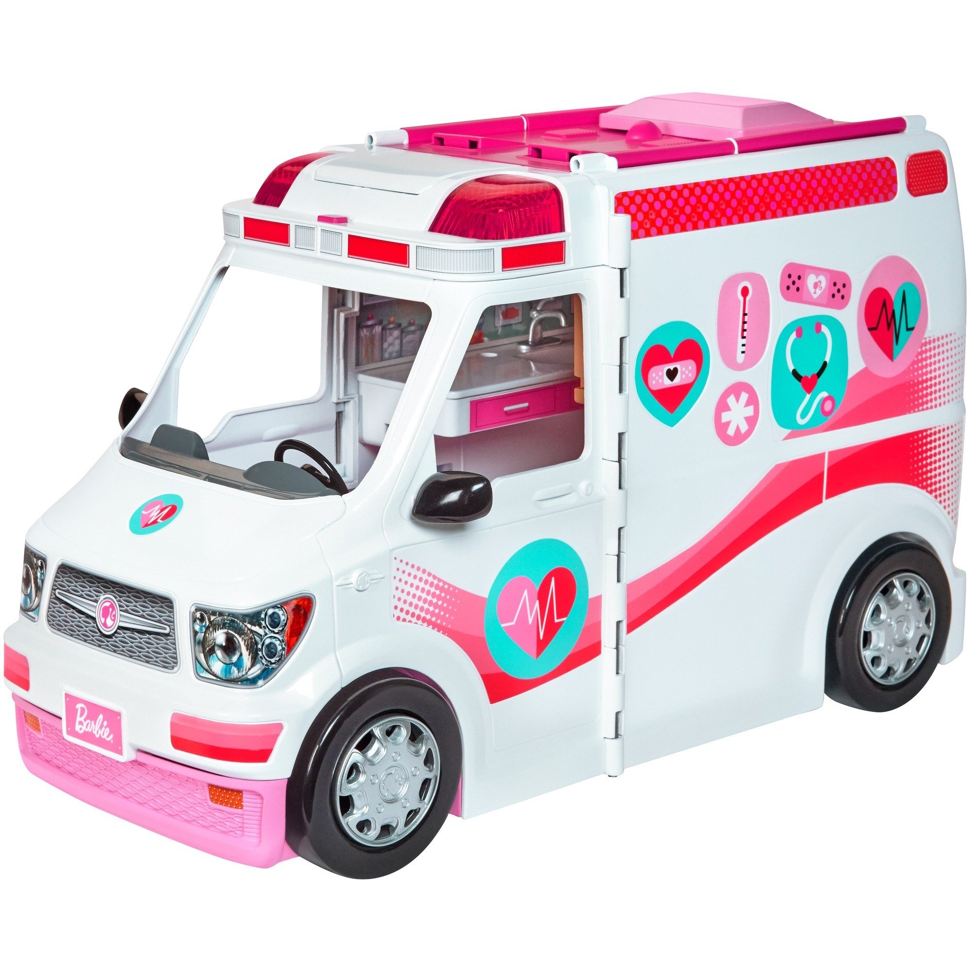 Mattel Barbie 2-in-1 Krankenwagen Spielset (mit Licht & Geräuschen)