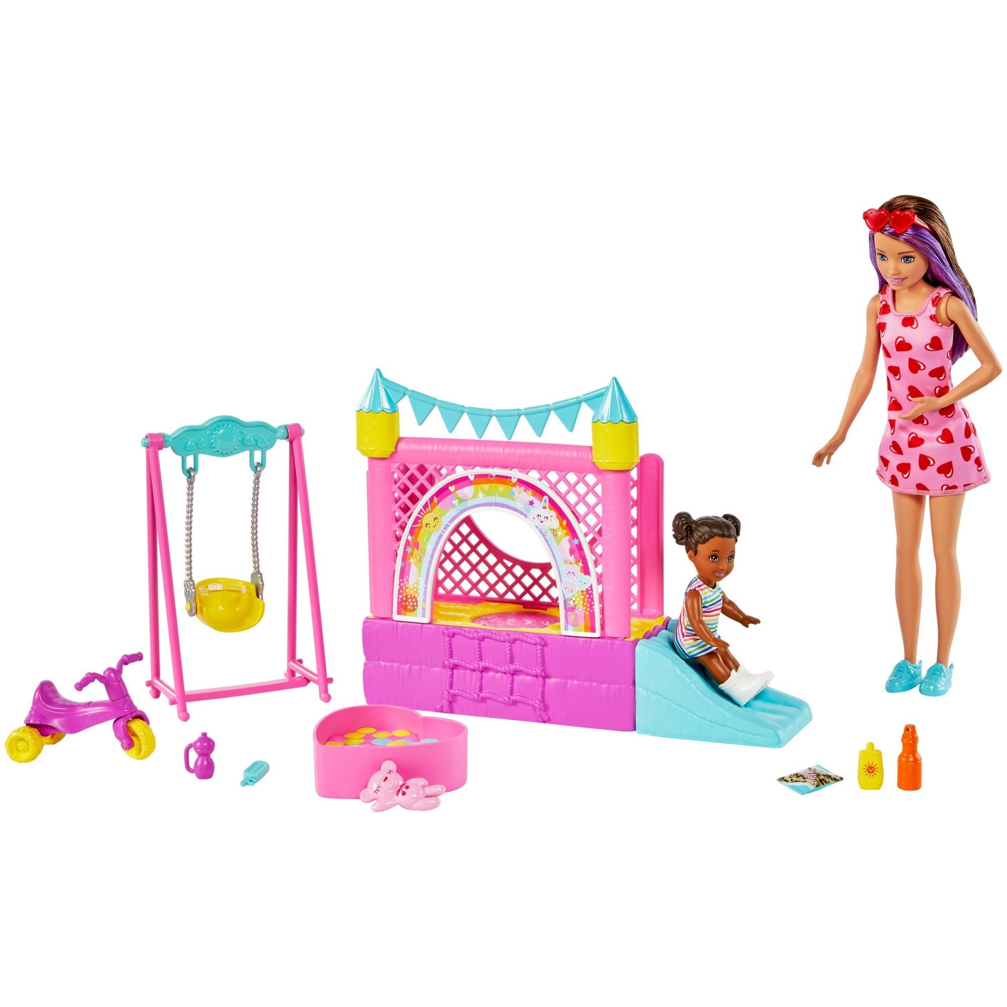 Mattel Barbie Skipper Babysitters Inc. Hüpfburg mit Skipper