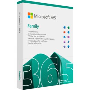 Microsoft Office 365 Family 6 User DE für PC und MAC