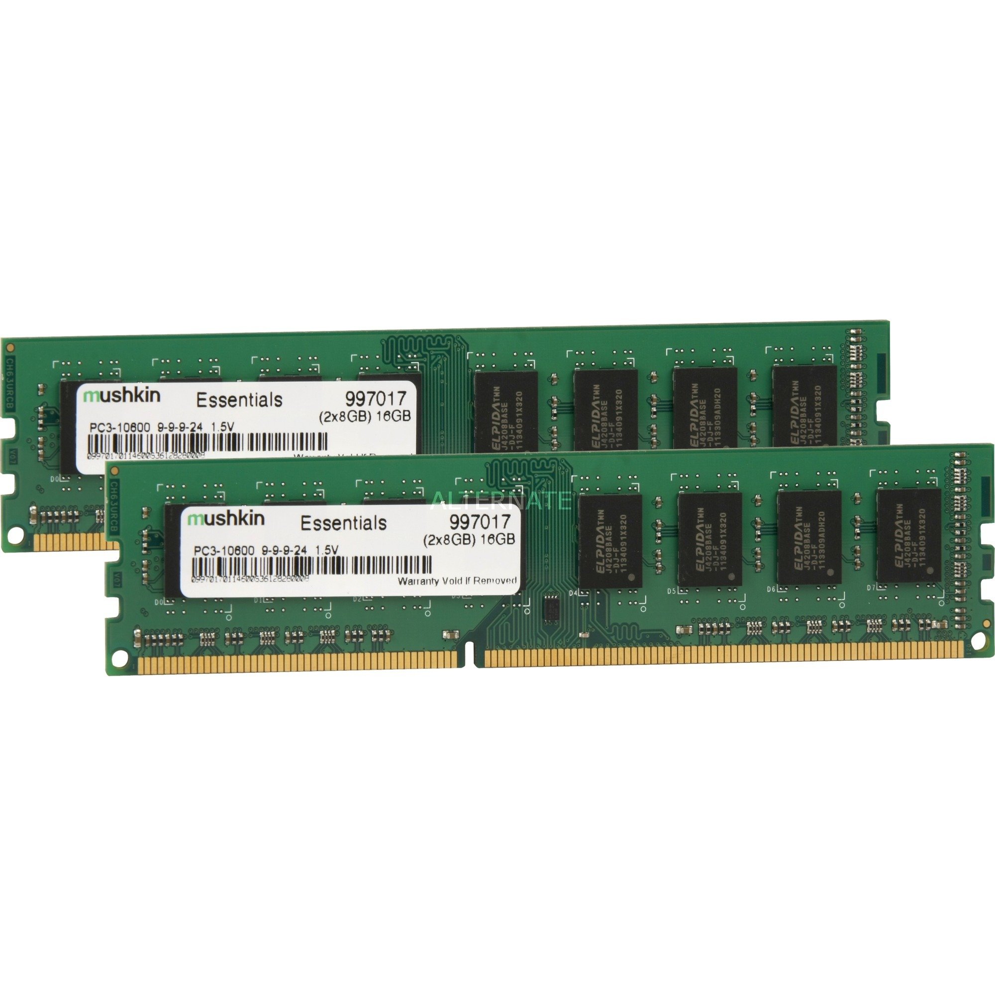 Mushkin DIMM 16 GB DDR3-1333 (2x 8 GB) Dual-Kit