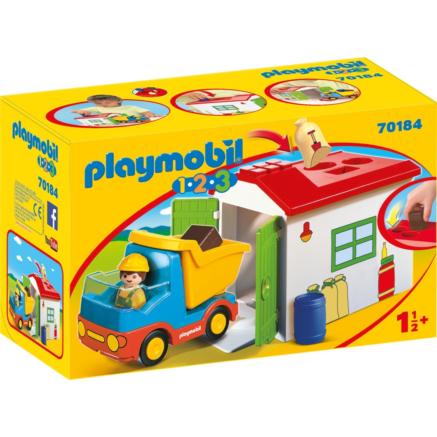 PLAYMOBIL 70184 1.2.3 LKW mit Sortiergarage
