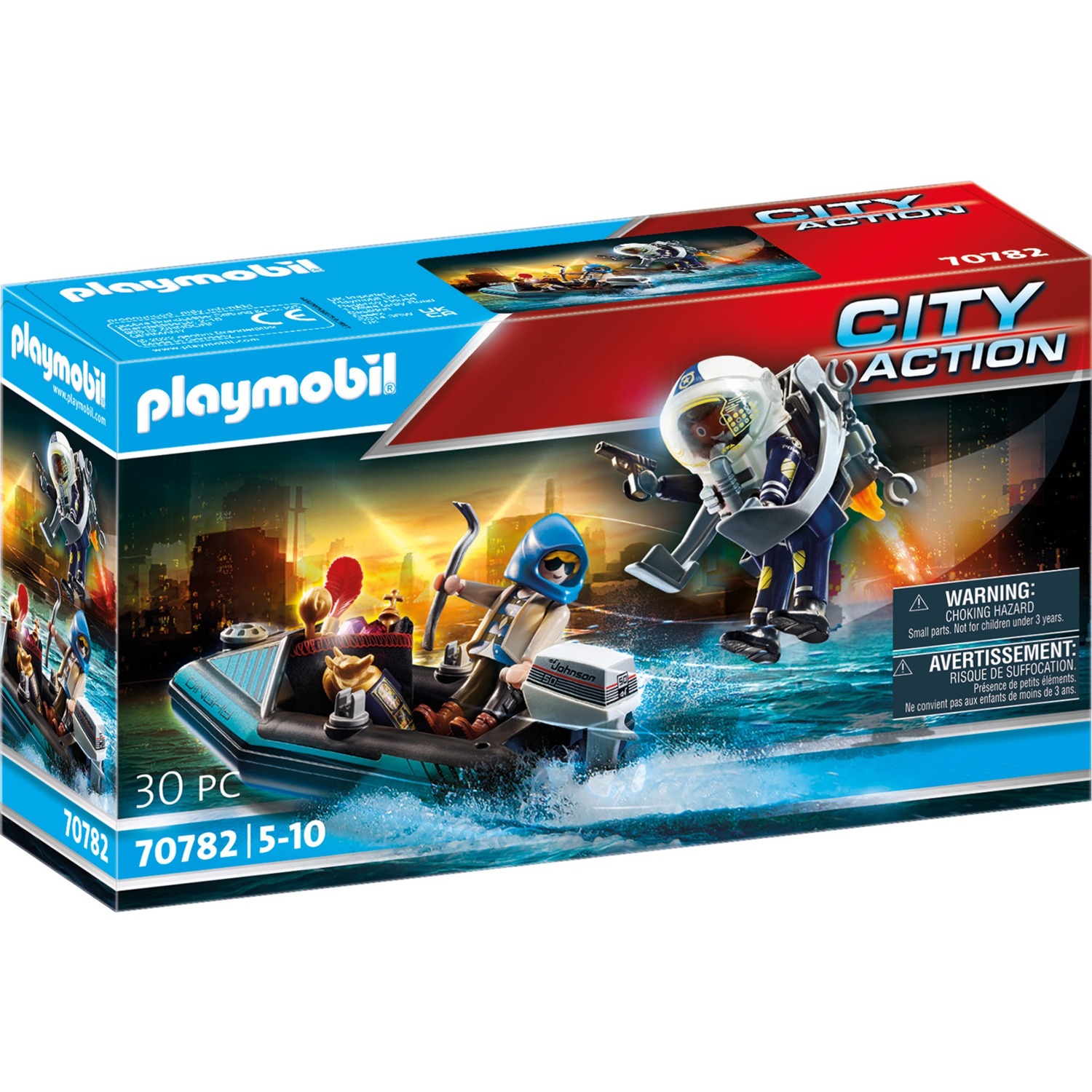 PLAYMOBIL 70782 City Action Polizei-Jetpack: Festnahme des Kunsträubers