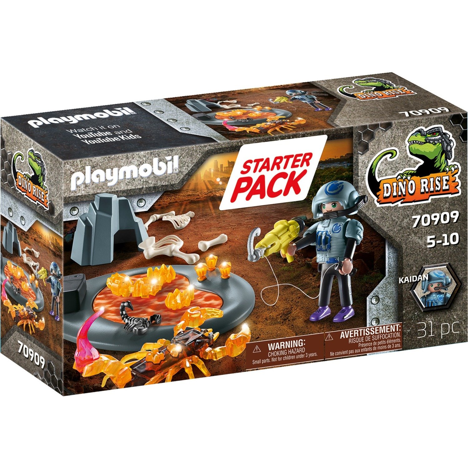 PLAYMOBIL 70909 Dino Rise Starter Pack Kampf gegen den Feuerskorpion