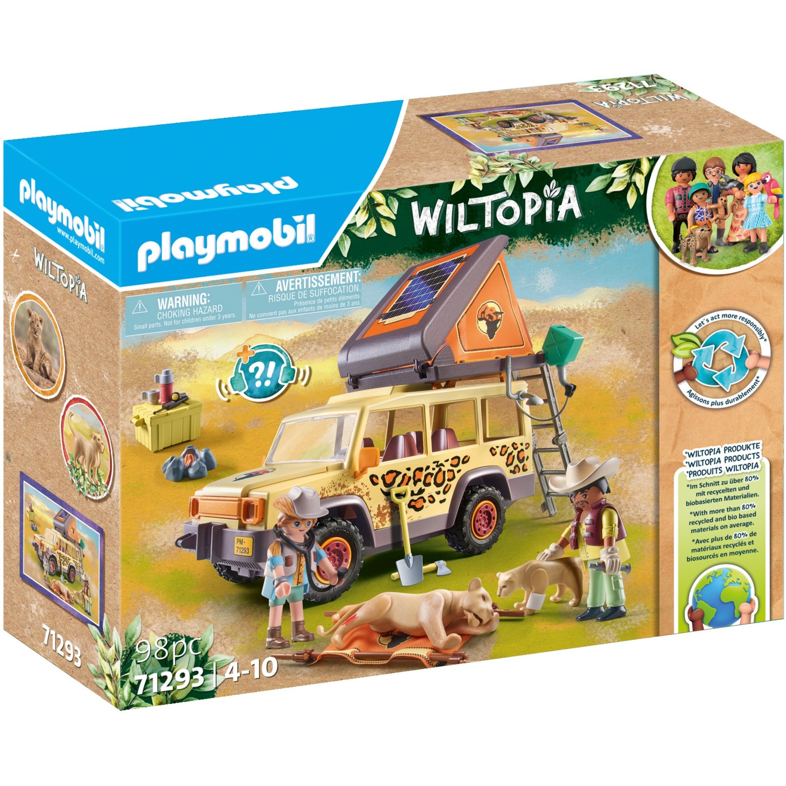 PLAYMOBIL 71293 Wiltopia Mit dem Geländewagen bei den Löwen