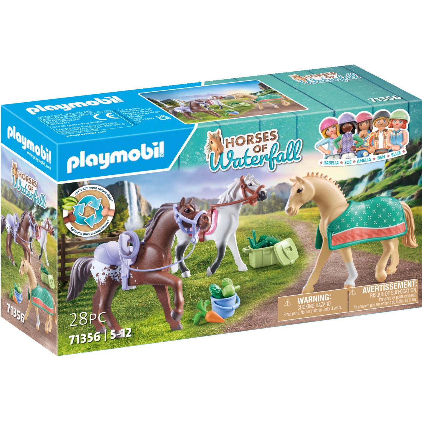 PLAYMOBIL 71356 Horses of Waterfall 3 Pferde: Morgan