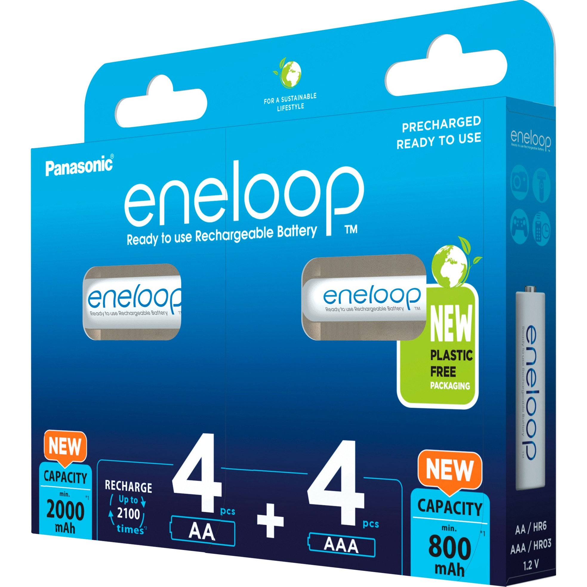 Panasonic Akku eneloop 4+4 Kombi 1