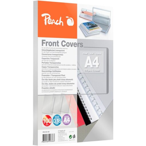 Peach Einbanddeckel transparent A4