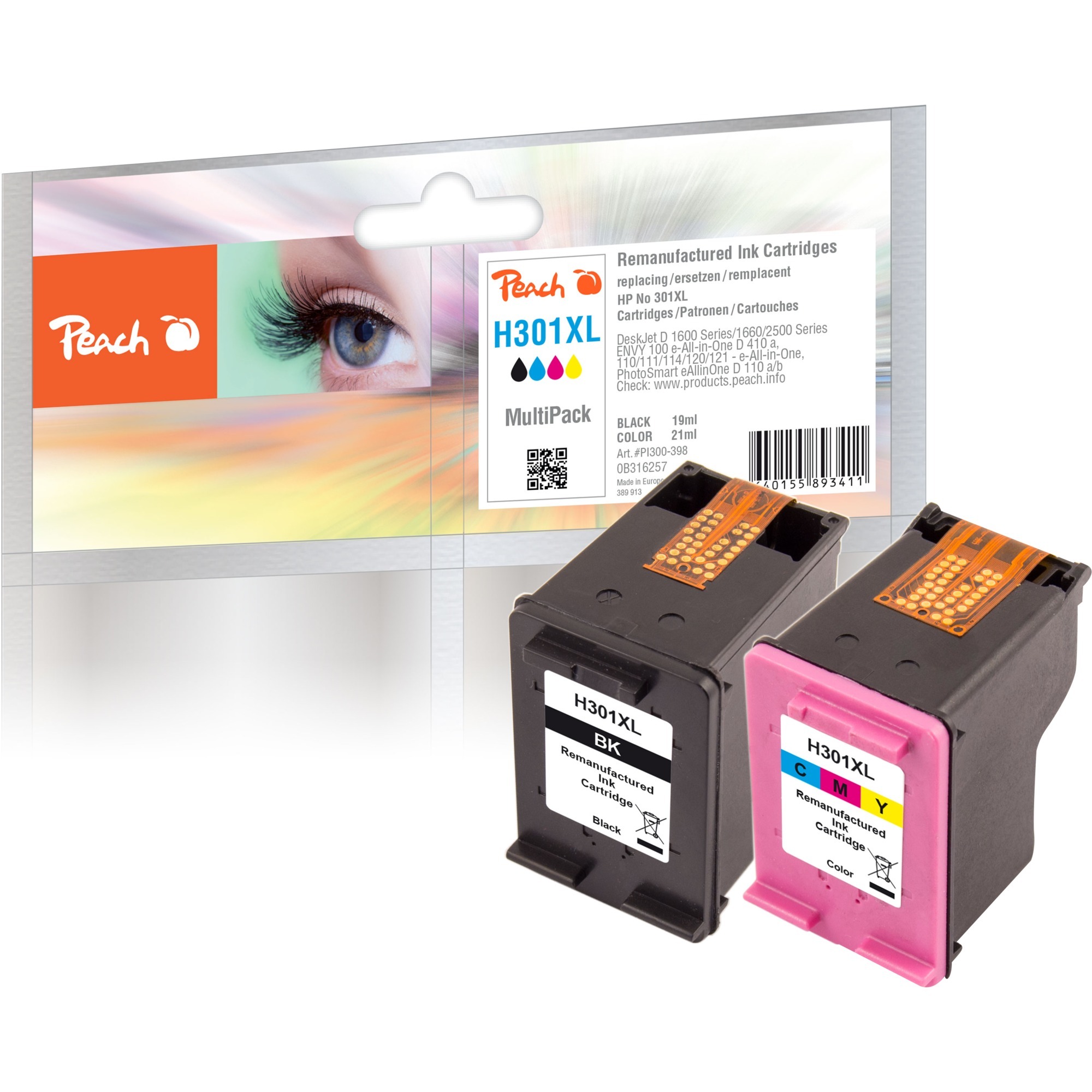 Peach Tinte schwarz + color PI300-399