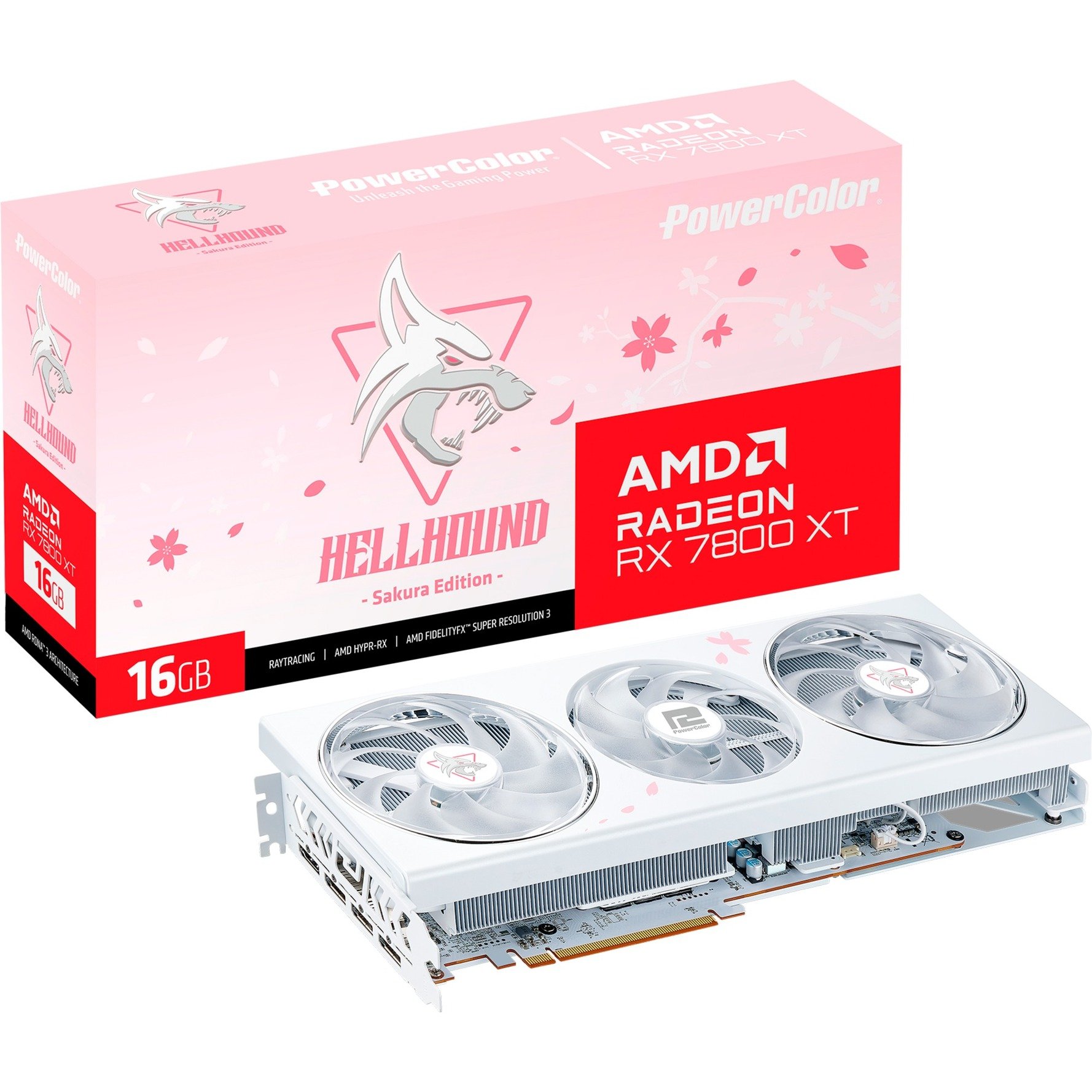 Powercolor Radeon RX 7800 XT Hellhound Sakura White 16GB OC