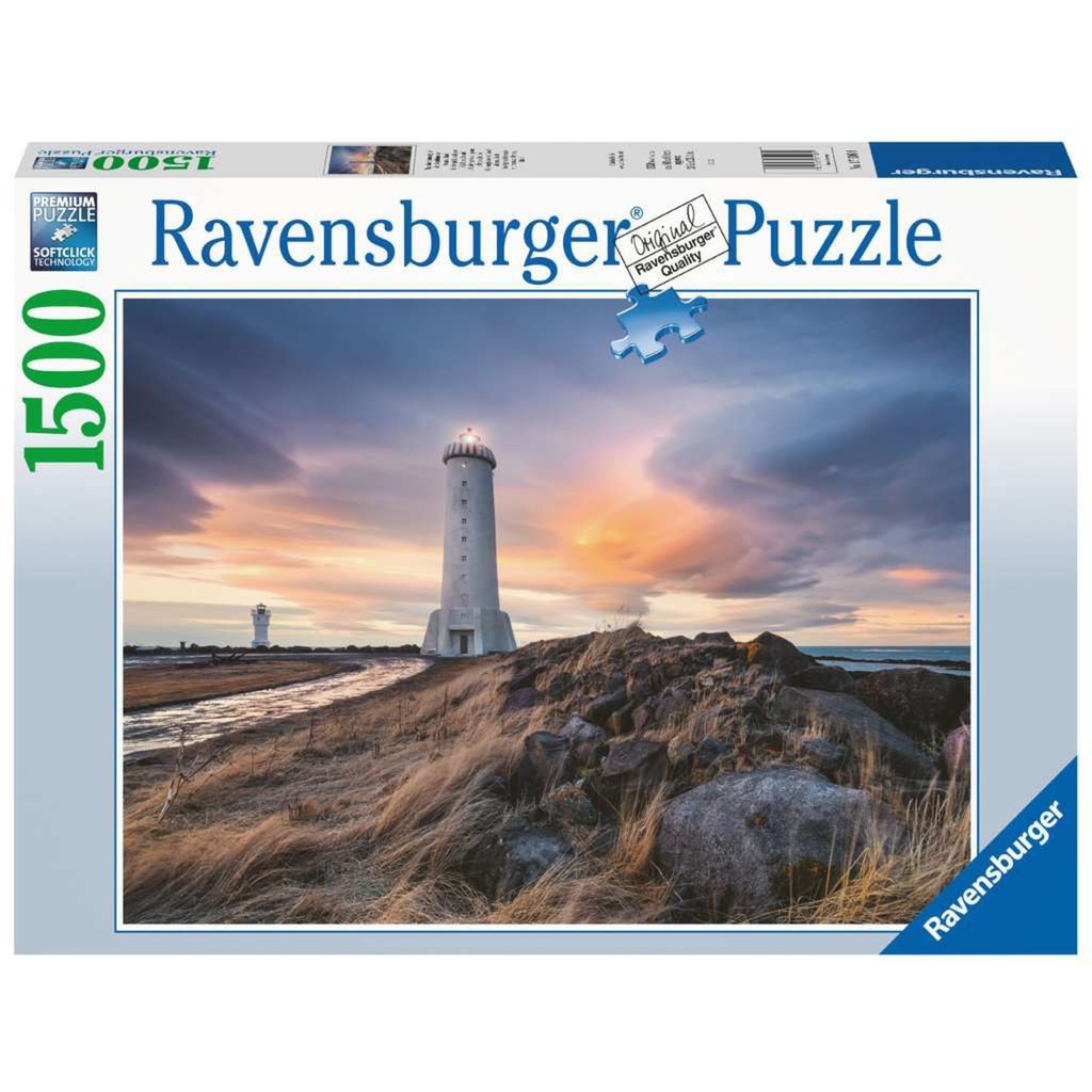 Ravensburger Puzzle: Magische Stimmung über dem Leuchtturm von Akranes