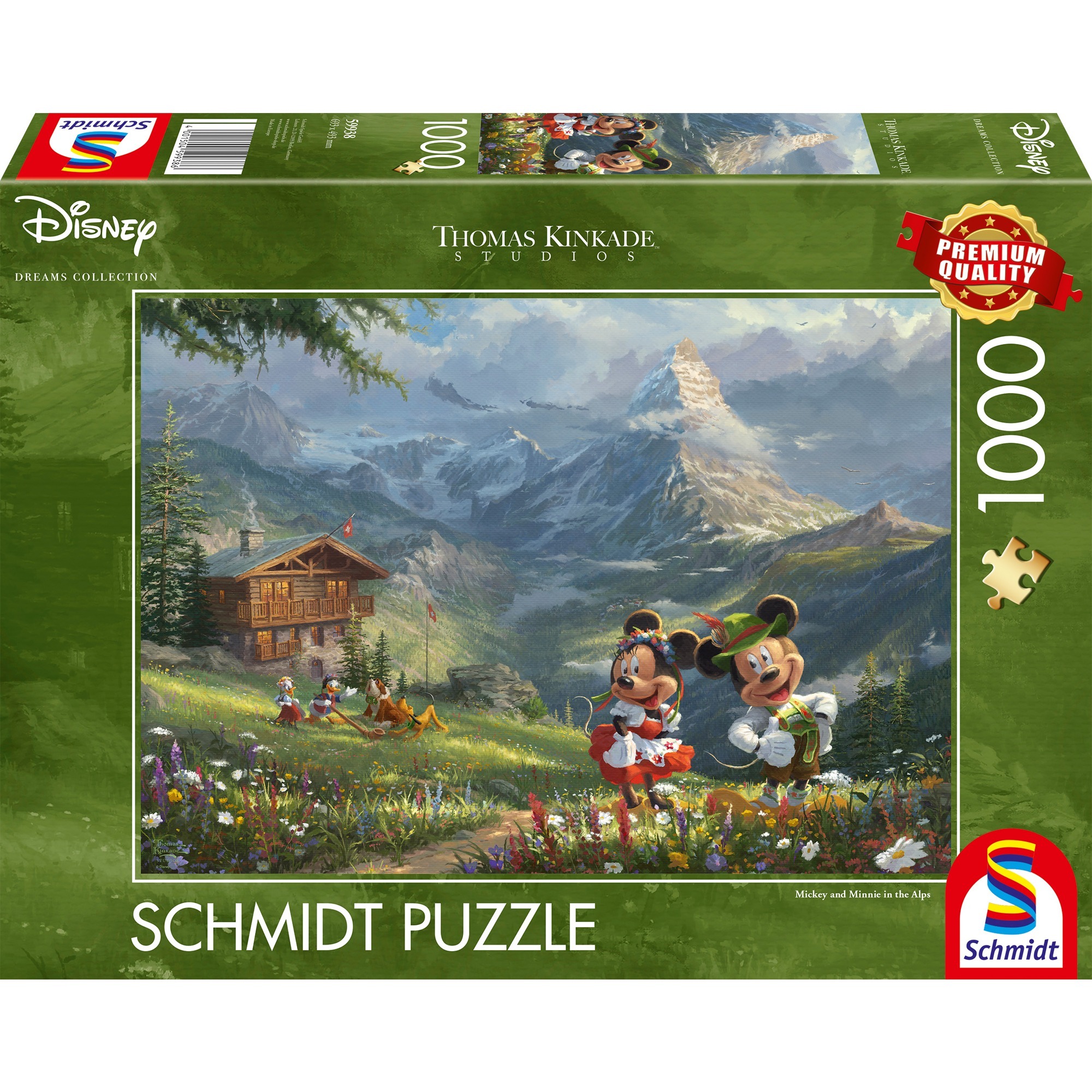 Schmidt Spiele Thomas Kinkade Studios: Disney - Mickey & Minnie in den Alpen