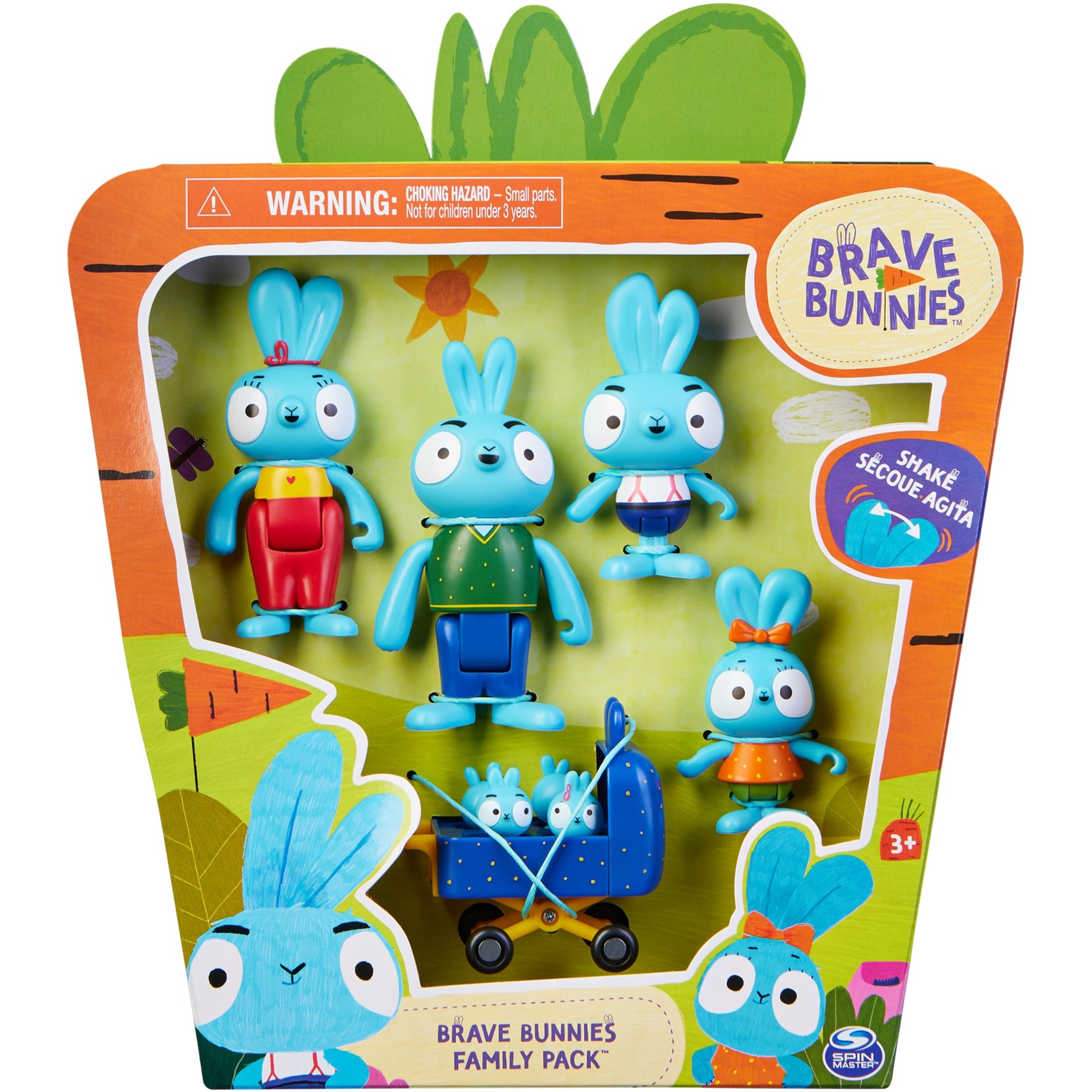 Spin Master Brave Bunnies Family 5er Pack mit Actionfiguren der Hasenfamilie