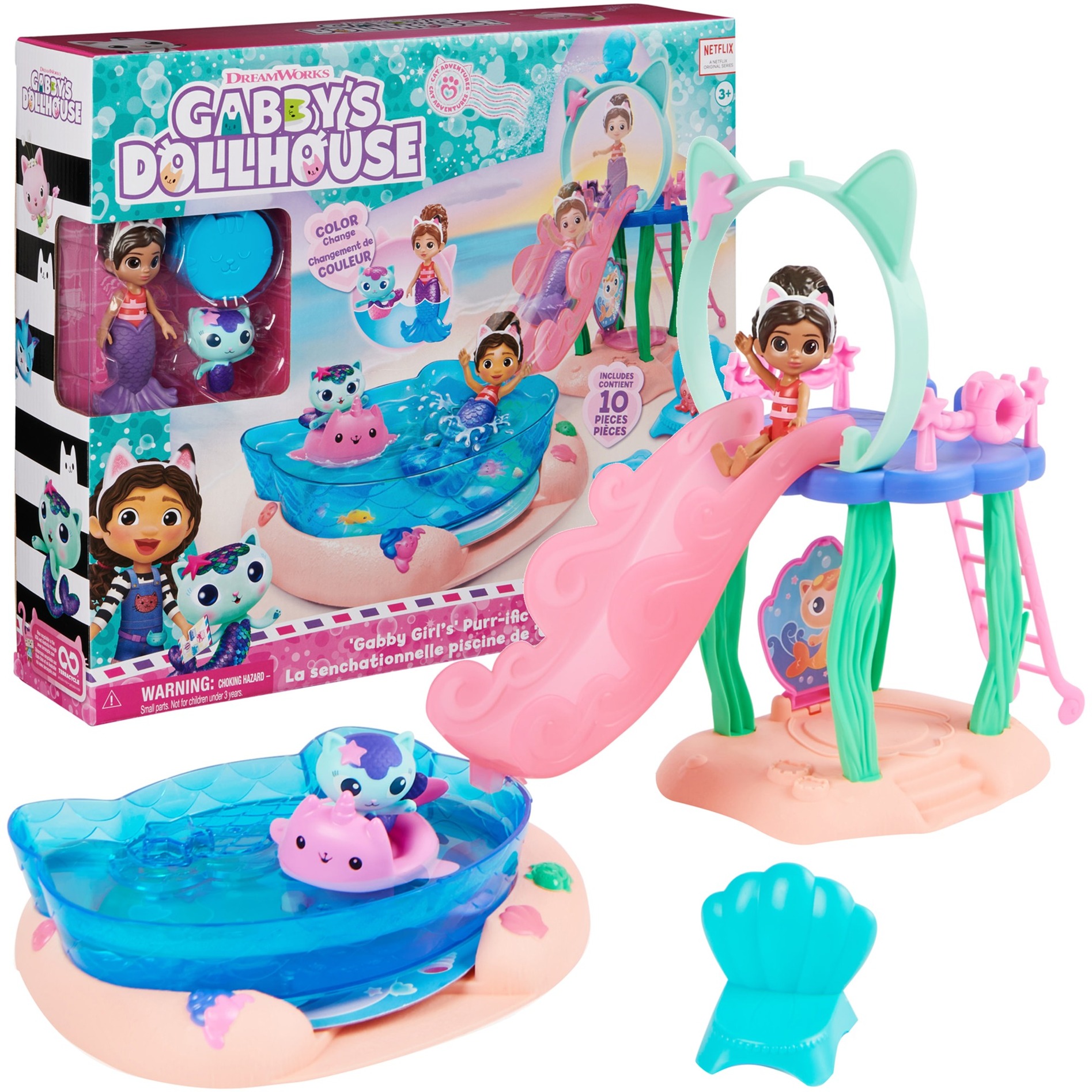 Spin Master DreamWorks Gabby''s Dollhouse Cat Adventures - Purrific Pool Party Spielset