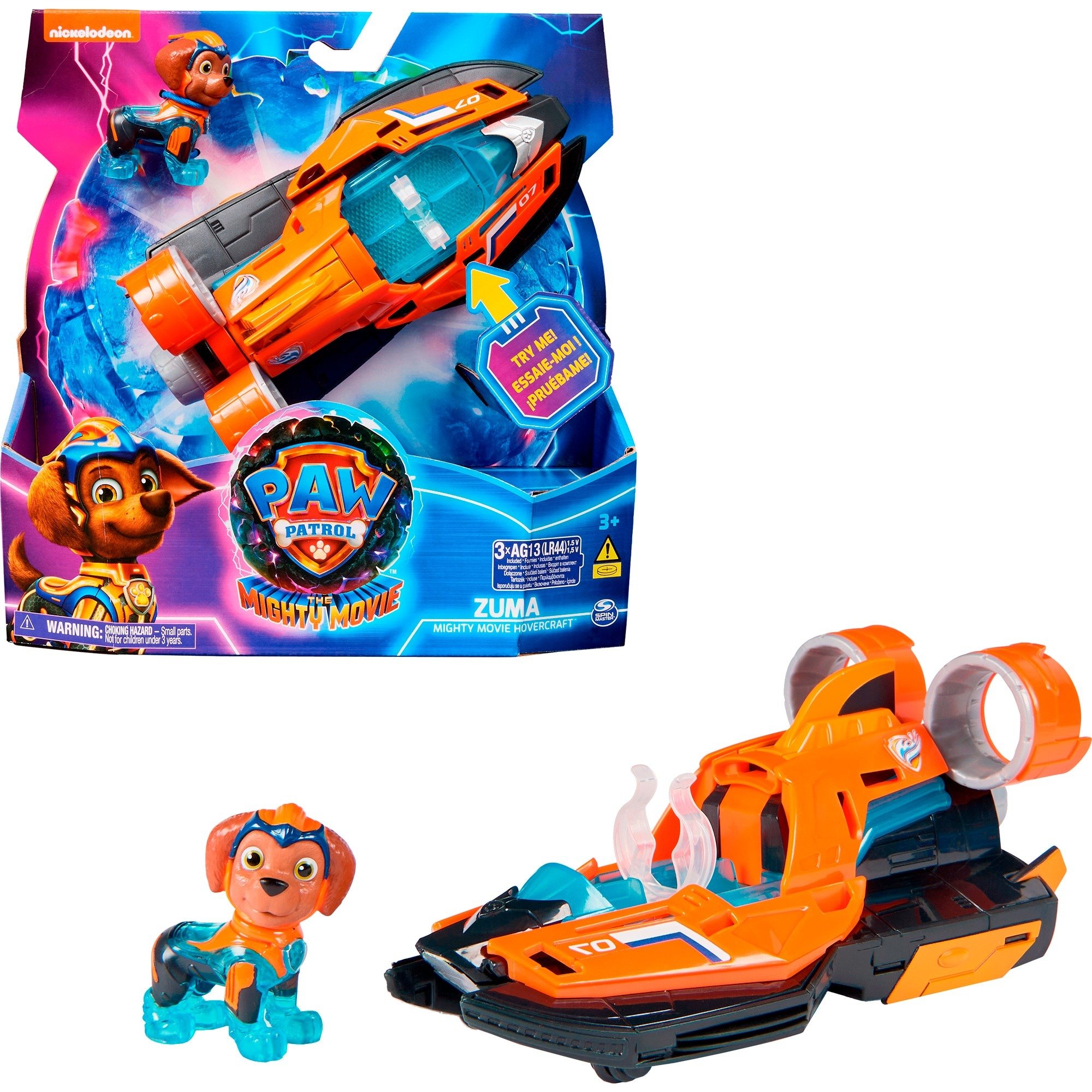 Spin Master Paw Patrol Mighty Kinofilm - Basis Fahrzeug von Zuma mit Welpenfigur