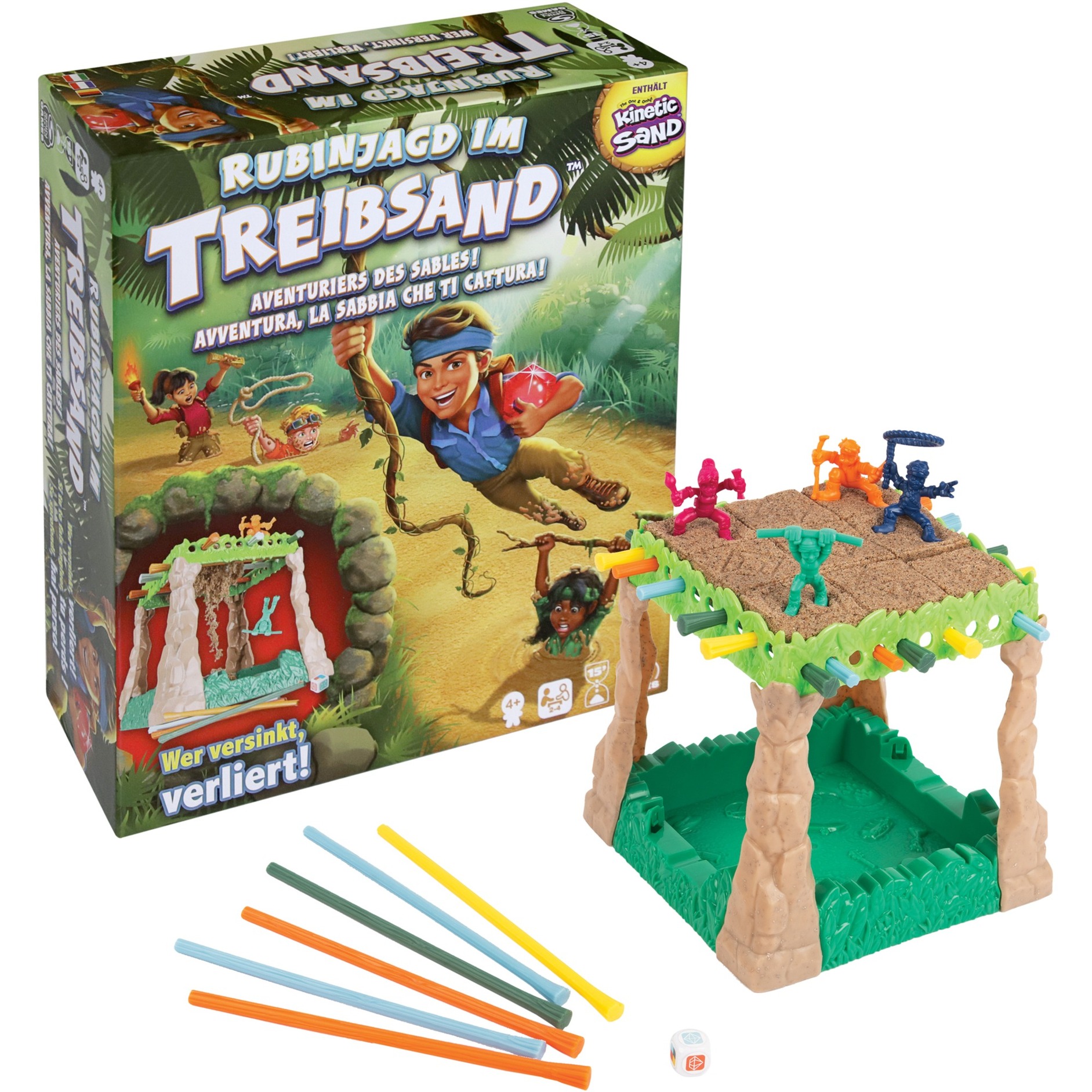 Spin Master Rubinjagd im Treibsand - Abenteuerspiel mit original Kinetic Sand