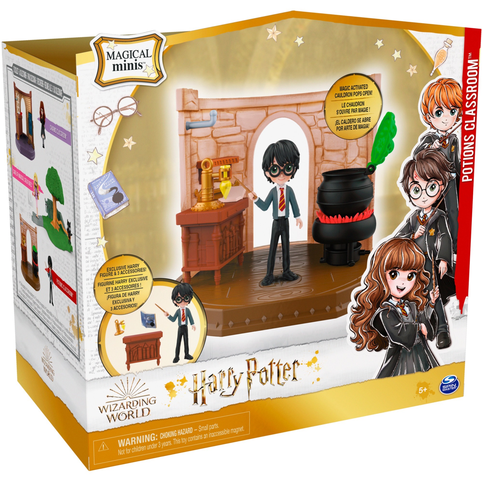 Spin Master Wizarding World Harry Potter - Hogwarts Zaubertränke Klassenzimmer Spielset mit exklusiver Harry Potter Sammelfigur