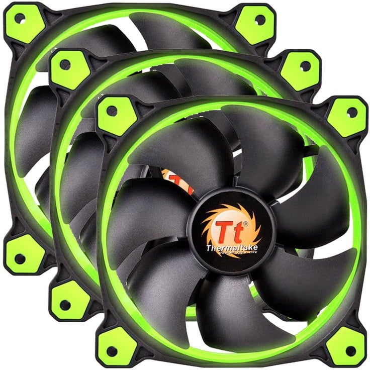 Thermaltake Riing 12 LED Green 3-Fan Pack