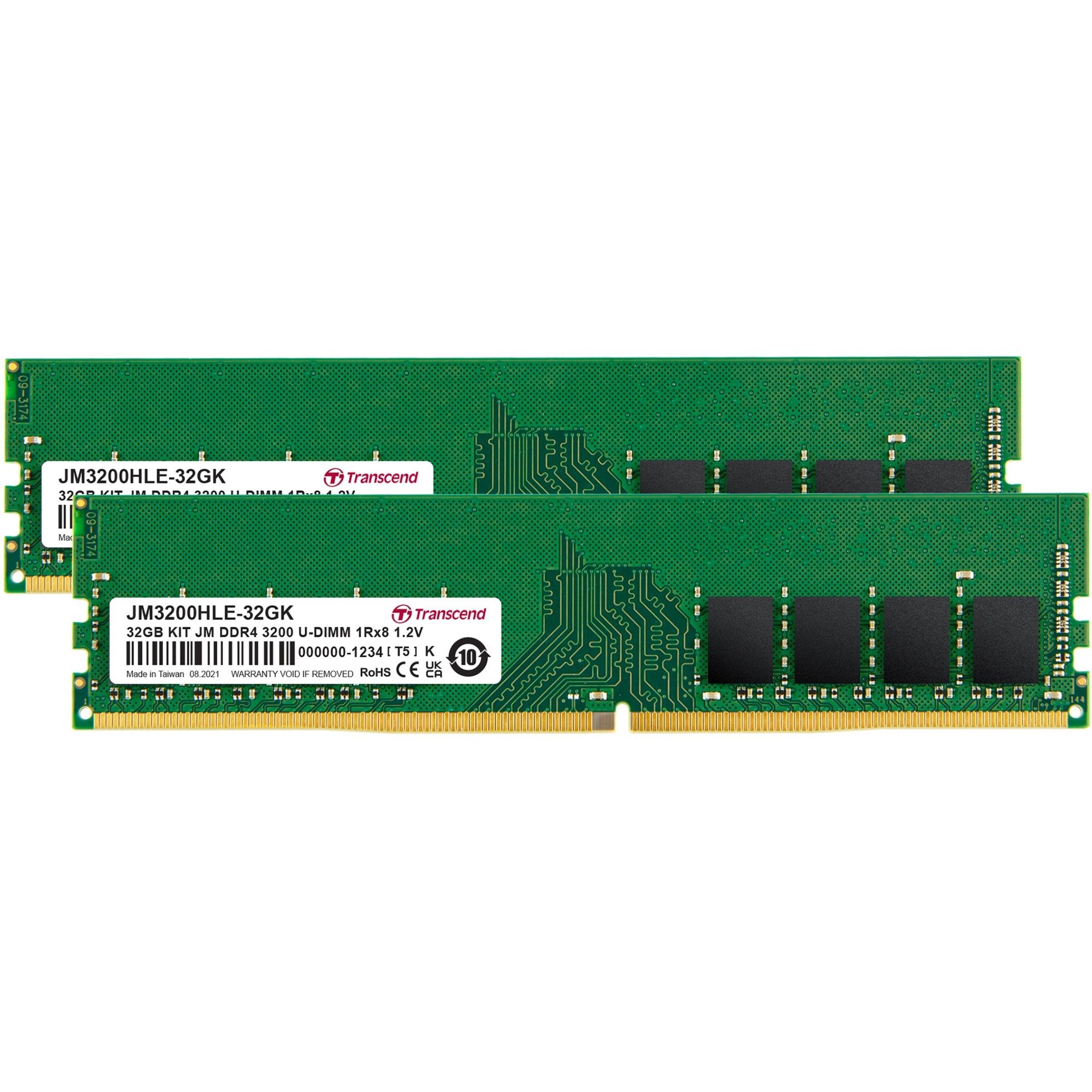 Transcend DIMM 32 GB DDR4-3200 (2x 16 GB) Dual-Kit