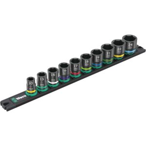 Wera 9607 Nuss-Magnetleiste B Impaktor 1 Steckschlüsseleinsatz-Satz 3/8"