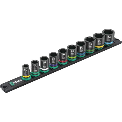 Wera 9607 Nuss-Magnetleiste B Impaktor 1 Steckschlüsseleinsatz-Satz 3/8"