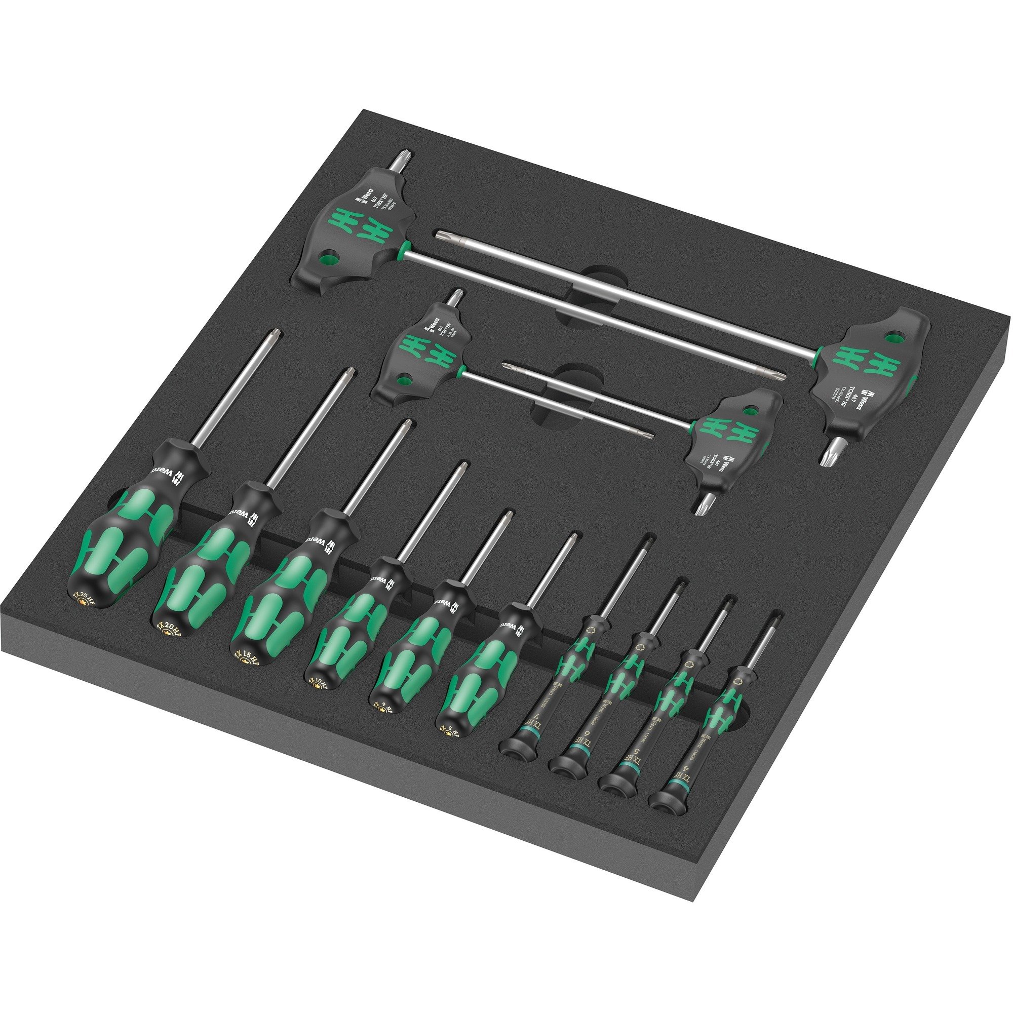 Wera 9712 Schaumstoffeinlage TORX HF Schraubendreher Set 1