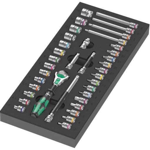 Wera 9720 Schaumstoffeinlage 8000 A Zyklop Knarre 1/4" Set 1