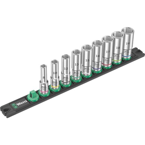 Wera Nuss-Magnetleiste B Deep 1 Steckschlüsseleinsatz-Satz 3/8"