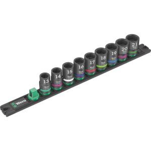 Wera Nuss-Magnetleiste C Impaktor 1 Steckschlüsseleinsatz-Satz 1/2"