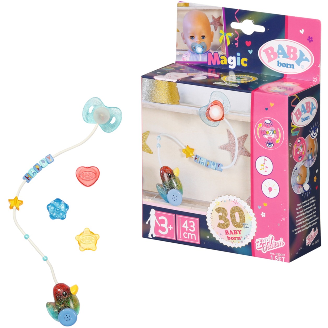 Zapf Creation BABY born® Interactive Magic Schnuller 43cm