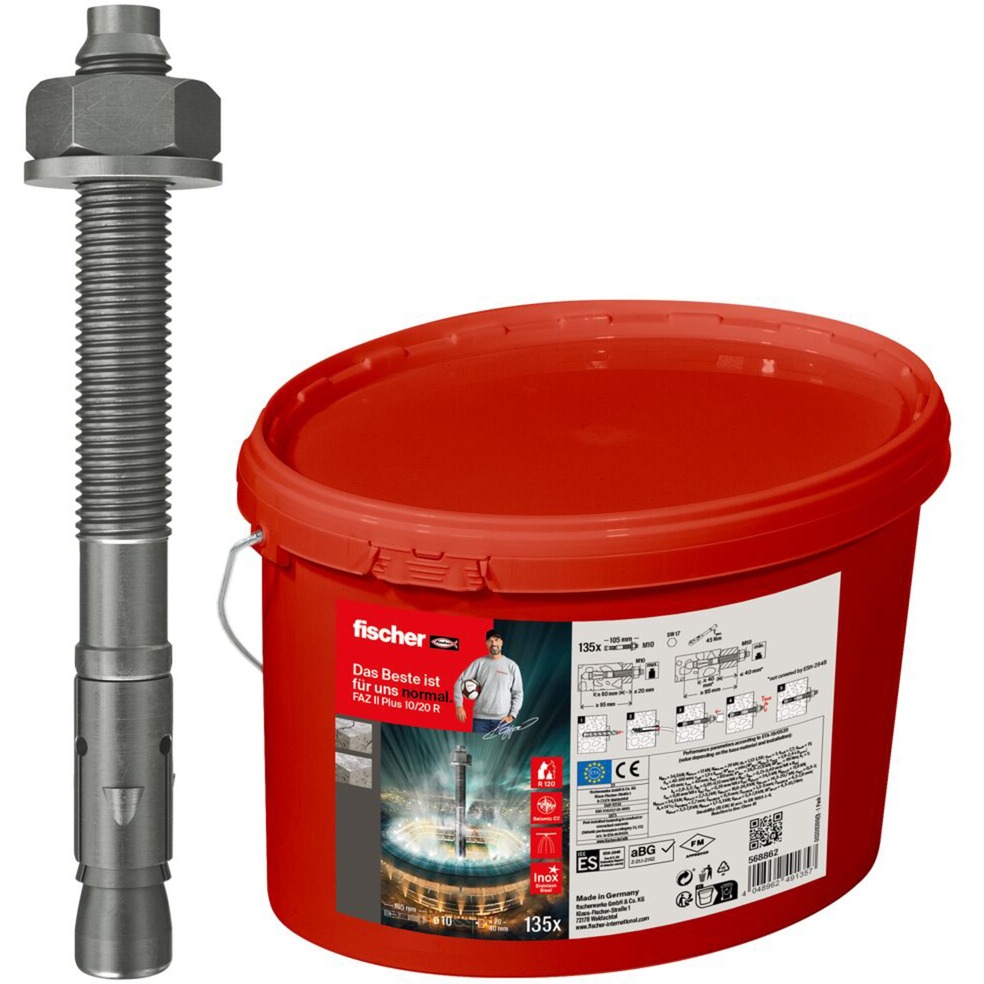 Fischer Bolzenanker FAZ II Plus 10/20 R im Eimer