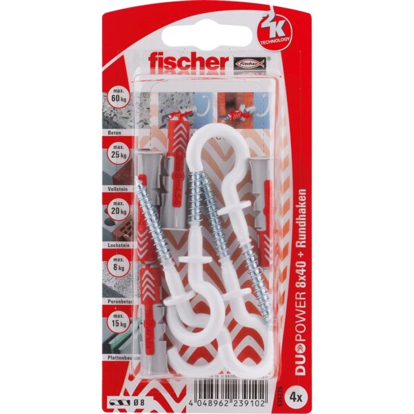 Fischer Dübel DUOPOWER 8X40 RH N K DE
