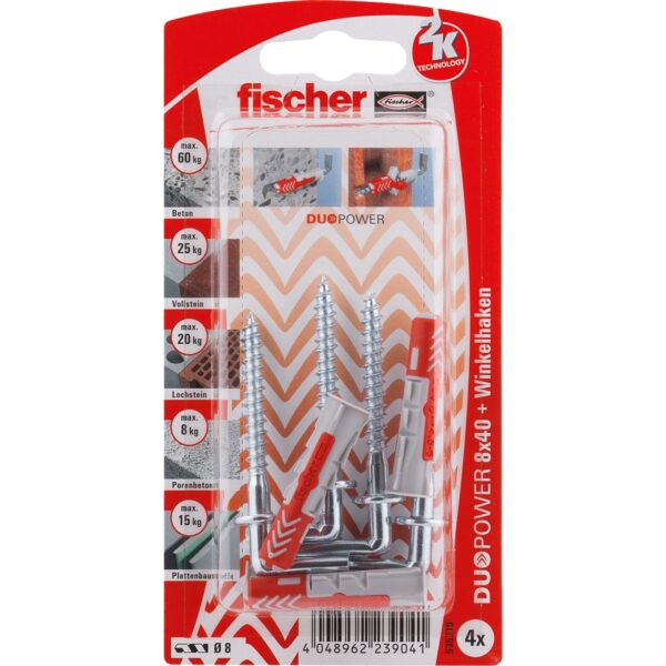 Fischer Dübel DUOPOWER 8X40 WH K DE